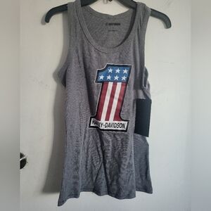 NWT Harley Davidson American flag tank top women's size small